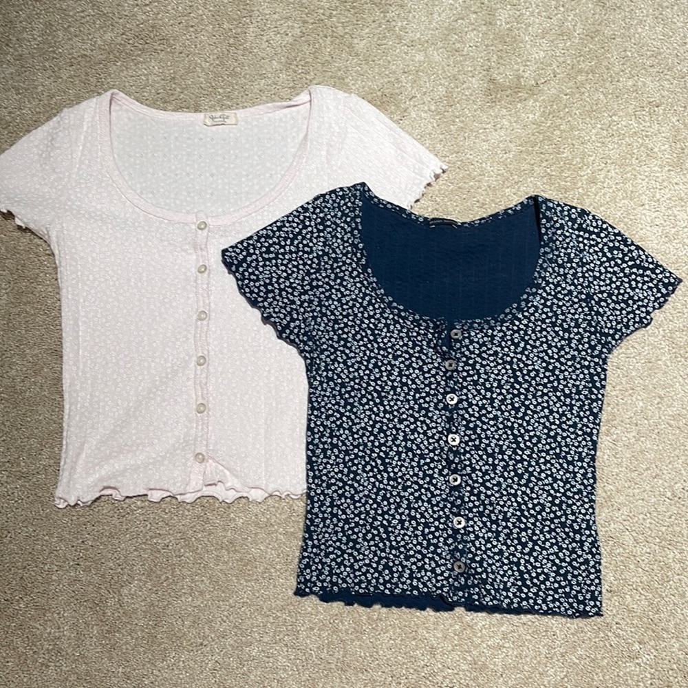 Brandy Melville floral Zelly Tops XS/S